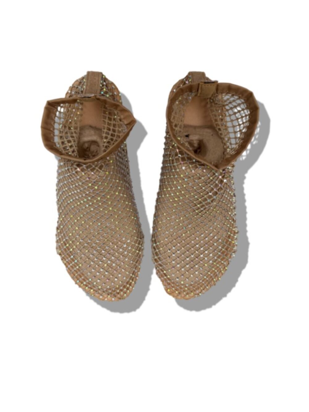 Azalea Wang Heloise Mesh Rhinestone Flats